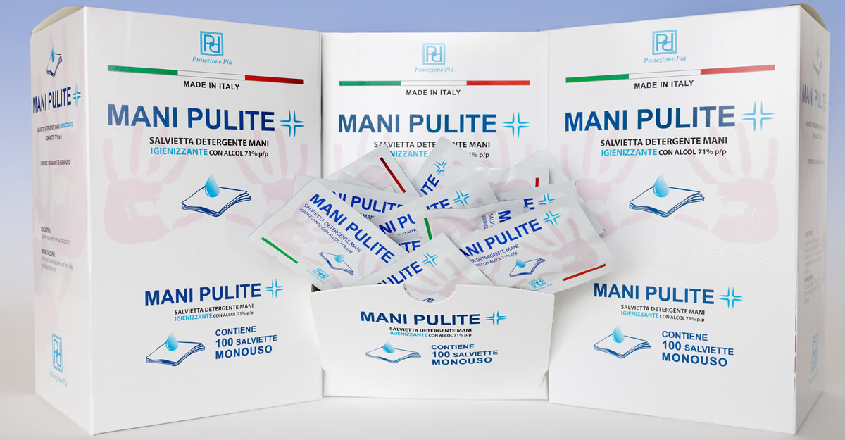 La nostra linea Detergente Igenizzante, salviette monouso